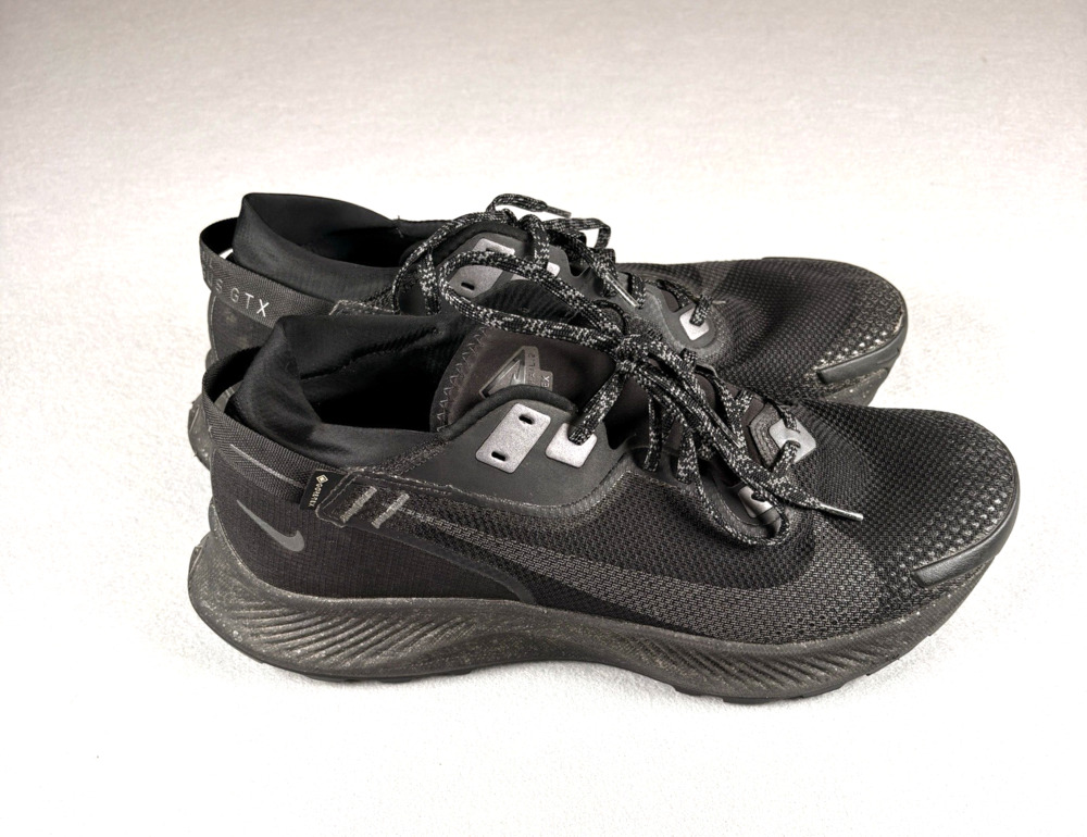 Nike Pegasus Trail 2 GTX Men's Size 13 Black Metallic Dark Grey Gore-Tex